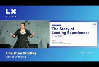 Screenshot of Christina speaking at the LX 2017 conference
